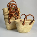 Mini French Market Baskets – Brown Handles