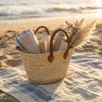 Mini French Market Baskets – Brown Handles