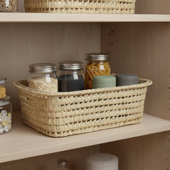 Wicker Tray Basket with Handles – Rectangular