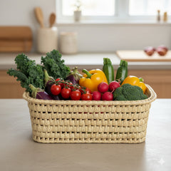 Wicker Tray Basket with Handles – Rectangular