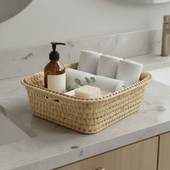 Wicker Tray Basket with Handles – Rectangular