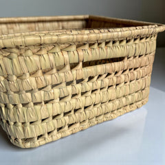 Wicker Tray Basket with Handles – Rectangular