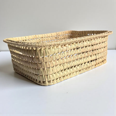 Wicker Tray Basket with Handles – Rectangular