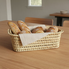 Wicker Tray Basket with Handles – Rectangular