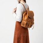 Vintage Leather Backpack Rucksack Handmade Travel Bag