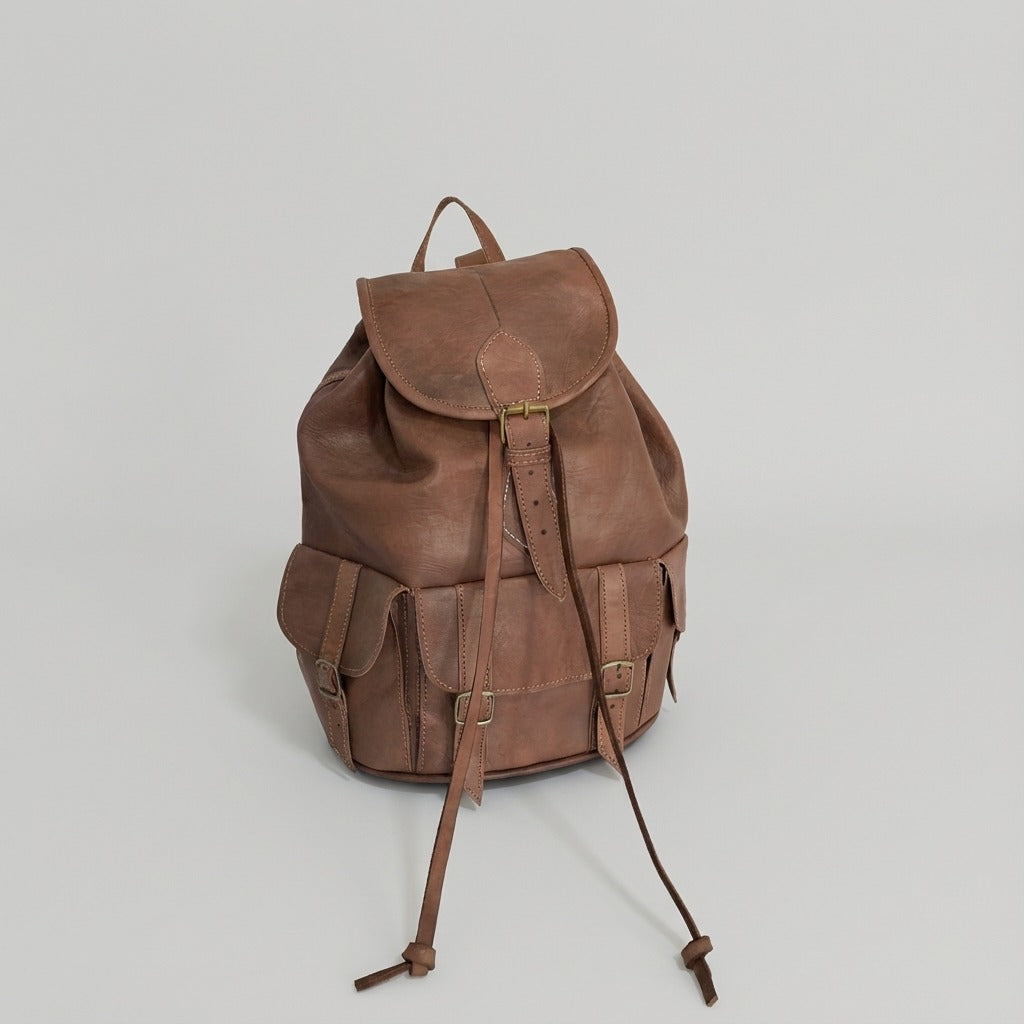 Vintage Leather Backpack Rucksack Handmade Travel Bag