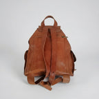 Vintage Style Leather Backpack Boho Western Rucksack with Studs