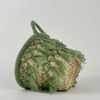 Woven Straw Tote Bag Macrame Fringe Boho Beach Basket
