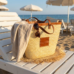 Raffia Straw Tote – Woven Market Beach Basket Bag