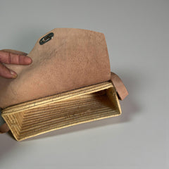 Handmade Straw & Leather Crossbody Bag - Mini Boho Purse