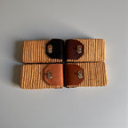 Woven Raffia Phone Bag Crossbody with Leather Flap