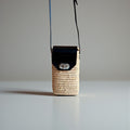 Woven Raffia Phone Bag Crossbody with Leather Flap