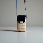 Woven Raffia Phone Bag Crossbody with Leather Flap