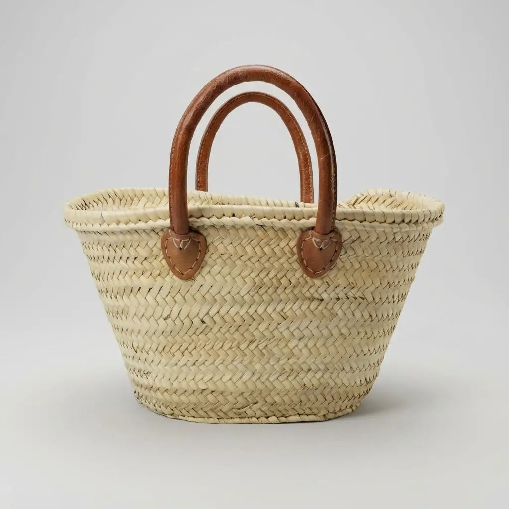 Mini French Market Baskets – Brown Handles