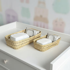 Wicker Tray – Slim Rectangular Utensil/Bread Basket