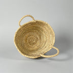 Sequin Straw Basket Mini Tote - Handmade Woven Gift Bag