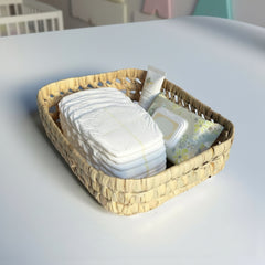 Wicker Tray Rectangular with Handles – Nesting Sizes