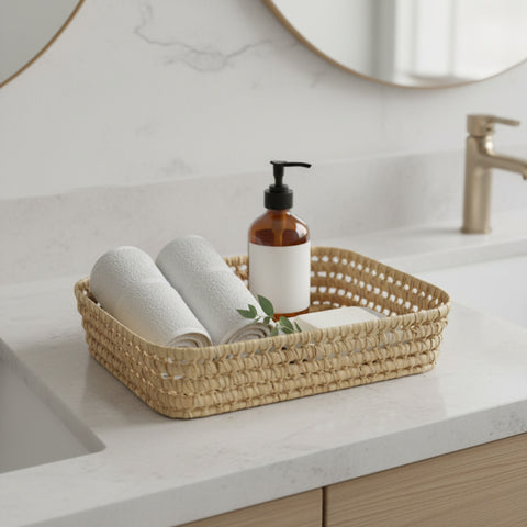 Wicker Tray Rectangular with Handles – Nesting Sizes