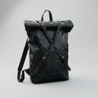 Vintage Leather Roll Top Backpack Handmade Laptop Travel Rucksack