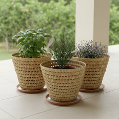 Round Wicker Basket – Rattan Serving & Storage