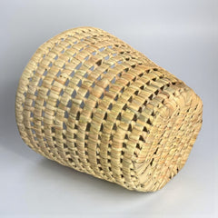 Round Wicker Basket – Rattan Serving & Storage