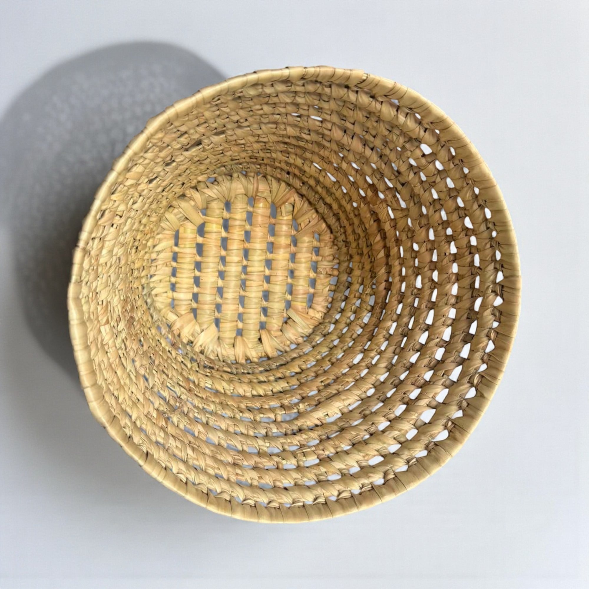 Natural Woven Storage Basket - Boho Nursery Toy Bin & Planter Cover