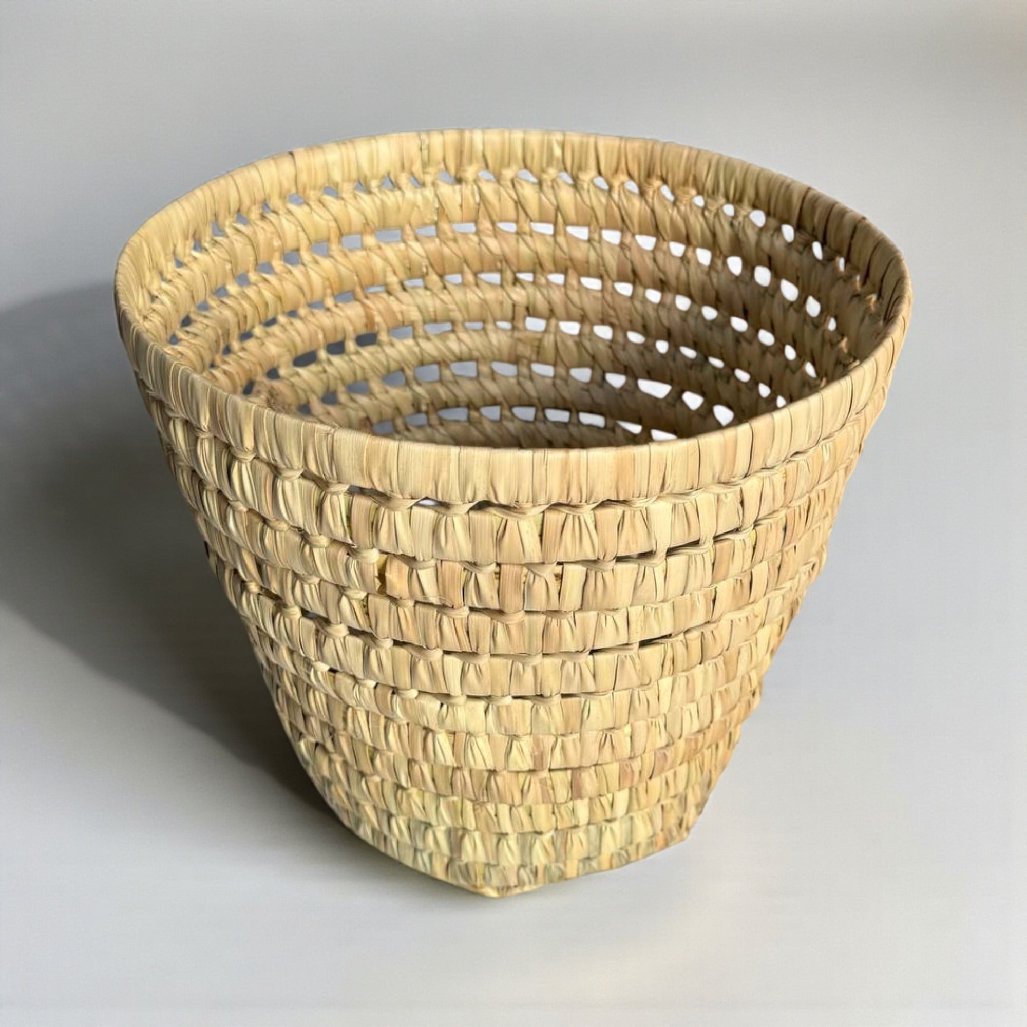 Natural Woven Storage Basket - Boho Nursery Toy Bin & Planter Cover