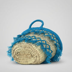 Boho Macrame Tassel Straw Basket Bag Beach Market Tote