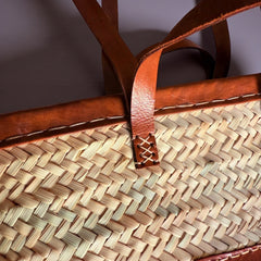 Raffia Straw Tote – Woven Market Beach Basket Bag