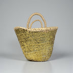 Sequin Straw Basket Mini Tote - Handmade Woven Gift Bag