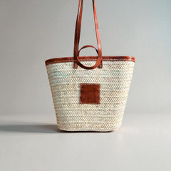 Raffia Straw Tote – Woven Market Beach Basket Bag