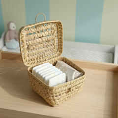 Wicker Basket With Lid — Handwoven Storage Box
