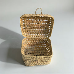 Wicker Basket With Lid — Handwoven Storage Box
