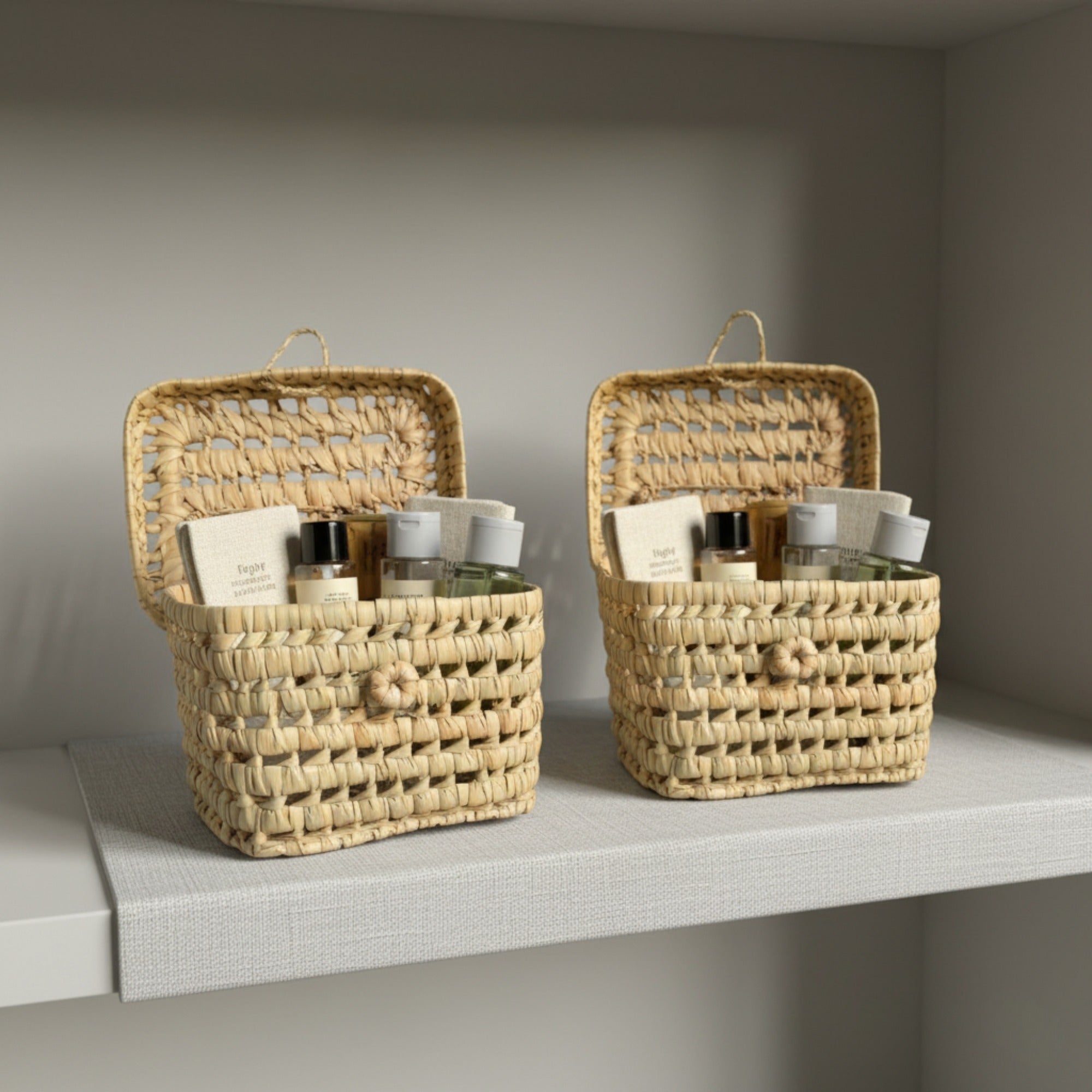 Wicker Basket With Lid — Handwoven Storage Box