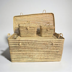 Wicker Basket with Lid – Storage Trunk