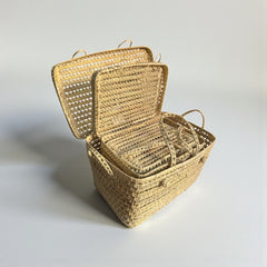 Wicker Basket with Lid – Storage Trunk