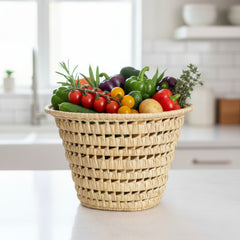 Wicker Tray Basket – Rattan Serving Tray, Wicker Bowl