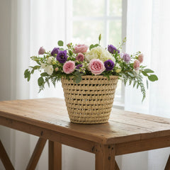 Wicker Tray Basket – Rattan Serving Tray, Wicker Bowl