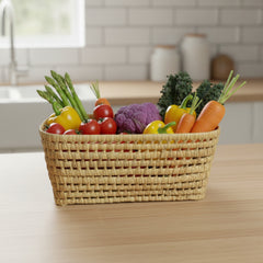 Wicker Tray Rectangular with Handles