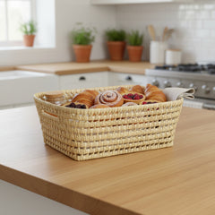 Wicker Tray Rectangular with Handles